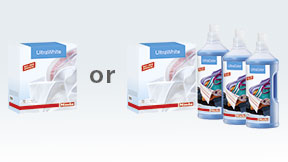 When you purchased your new washing machine you will have received a voucher for one free packet of UltraWhite / half a year's worth of detergent with 30% discount!